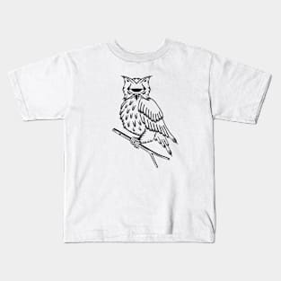 PERCHING OWL Kids T-Shirt